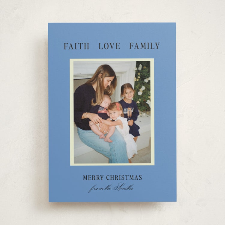 "Blue Christmas" - Holiday Cards in Cornflower by Ani Somi - Front