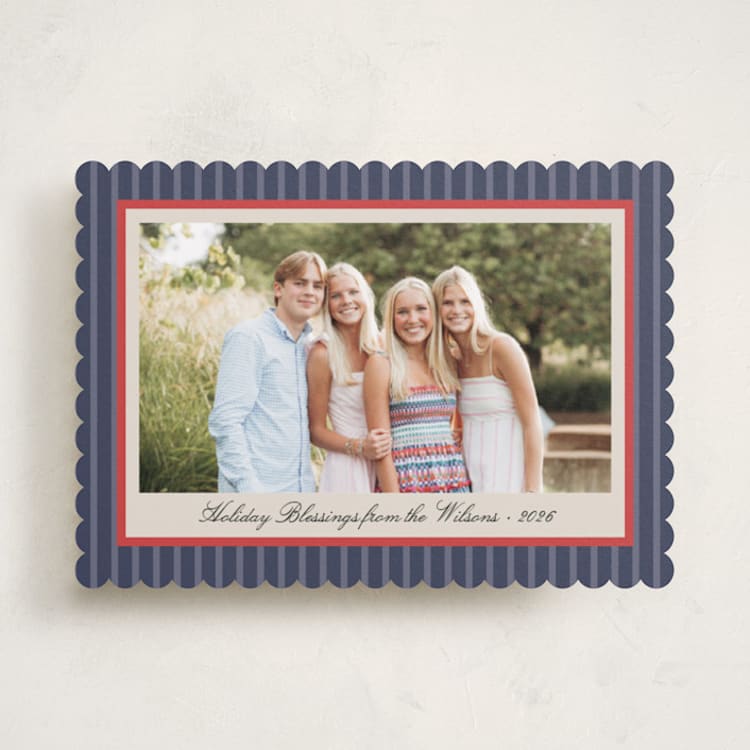"Holiday Joy and Peace" - Holiday Cards in Marine by Chris Griffith - Front