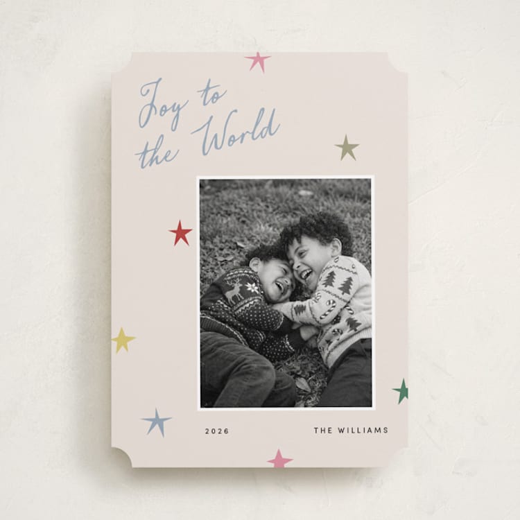 "Joy Stars" - Holiday Cards in Confetti by Pixel and Hank - Front