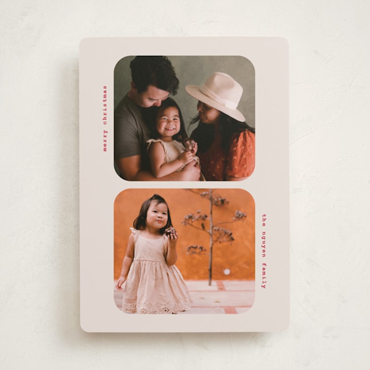 "Little Greetings" - Holiday Cards in Cream by Ilene Guy - Front