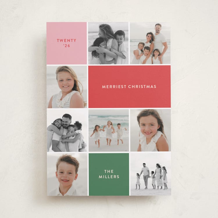 "Festive Collage" - Holiday Cards in Peppermint by Olivia Williams - Front