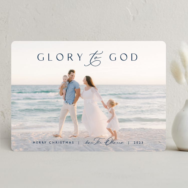 "Simply Glory" - Holiday Cards in Midnight by Carolyn MacLaren - Front