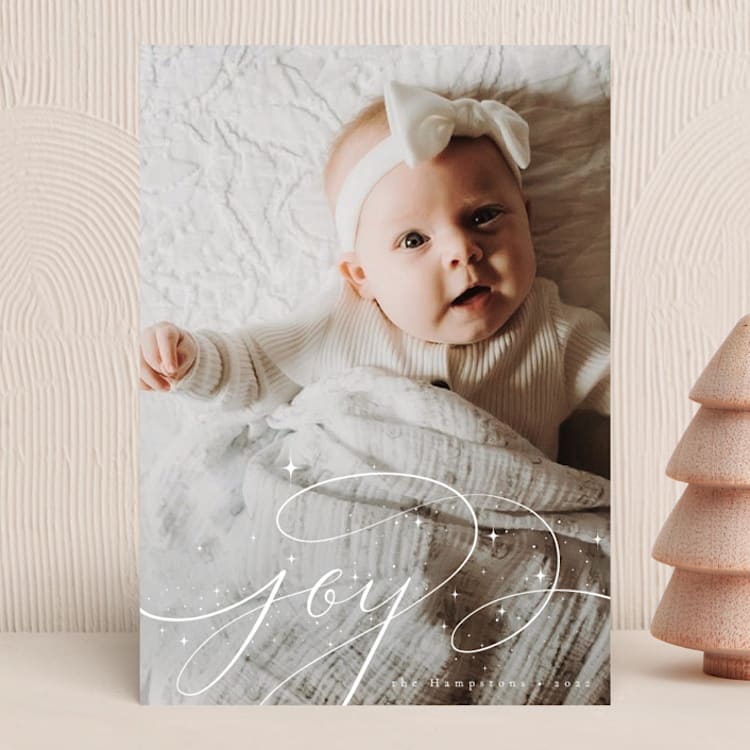 "Joy hand lettering" - Holiday Cards in Winter by Orasie - Front