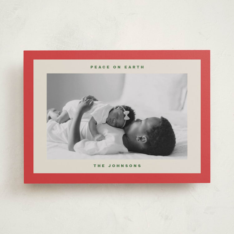 "Thick border" - Holiday Cards in Holly by Kristen Knechtel - Front