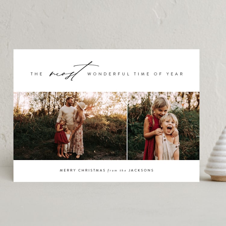 "Most Wonderful Time" - Holiday Cards in Ink by Kasia Labocki - Front