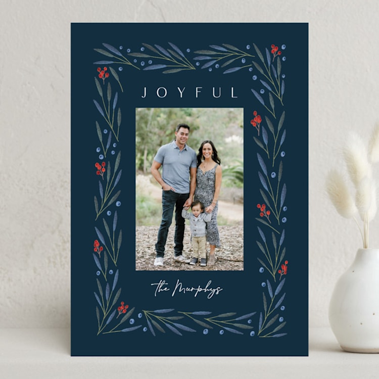 "Adore" - Holiday Cards in Wintermint by Carly Reed Walker - Front