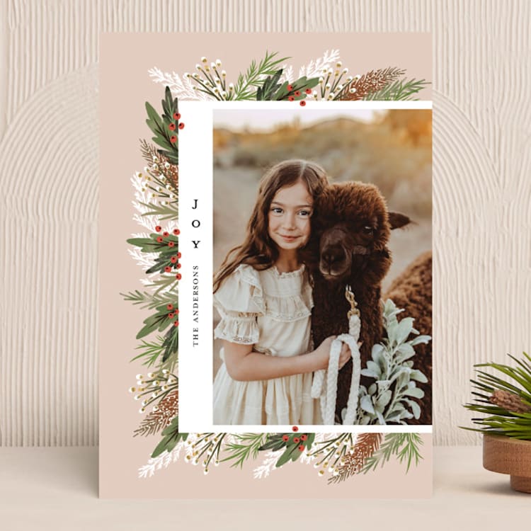 "Be Happy" - Holiday Cards in Nude by iamtanya - Front