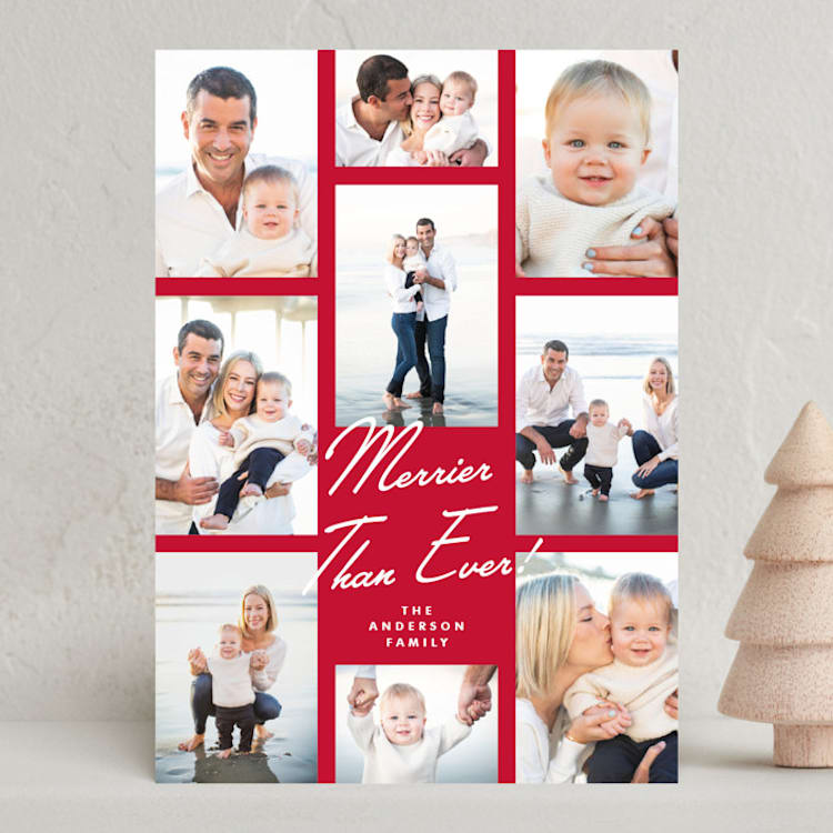 "Merrier Than Ever!" - Holiday Cards in Cherry by Kerry Doyle - Front