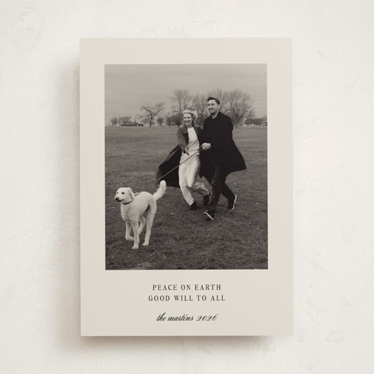 "Dashing" - Holiday Cards in Ivory by Ani Somi - Front