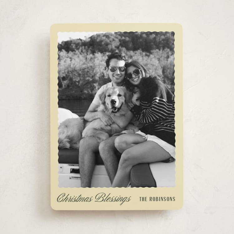 "Columnist" - Holiday Cards in Lemon by Robert and Stella - Front