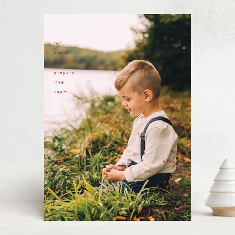 "Every Heart" - Holiday Cards in Cherry by Sandra Picco Design - Front