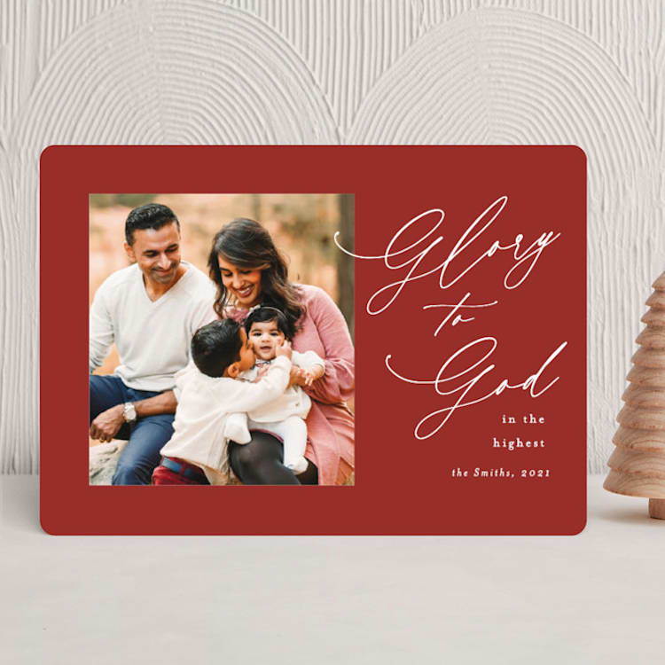 "Christmas Glory" - Holiday Cards in Holly by Kasia Labocki - Front