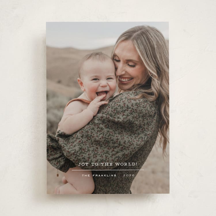 "The Simple Joys" - Holiday Cards in Snow by Paper Raven Co. - Front