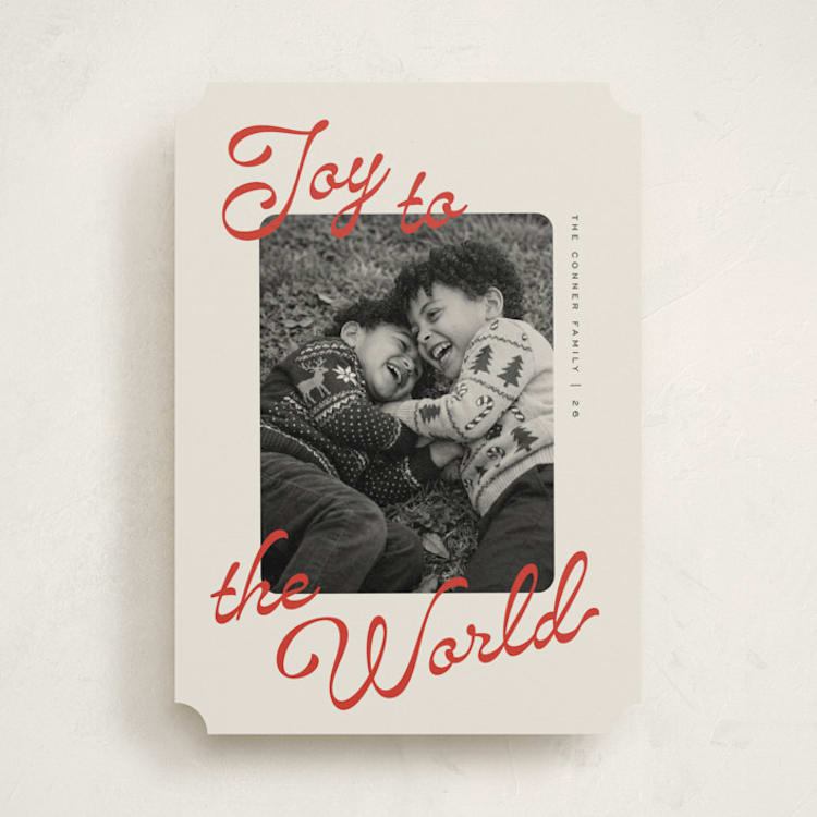 "Joy in Color" - Holiday Cards in Cherry by Pixel and Hank - Front