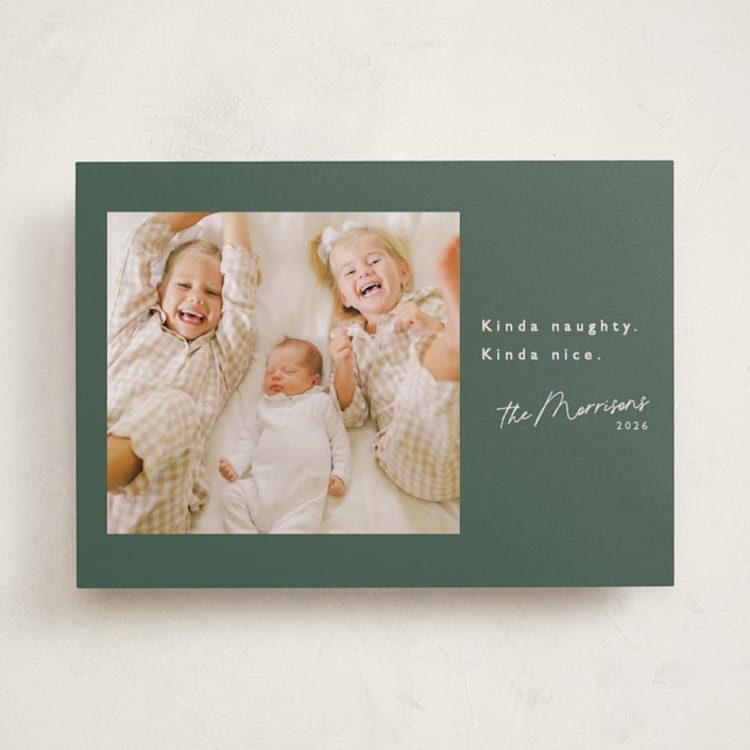 "Kinda" - Holiday Cards in Mistletoe by Hudson meet Rose - Front