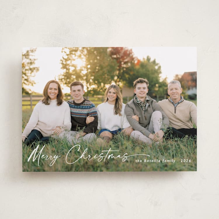 "Holiday Glee" - Holiday Cards in Ivory by Chris Griffith - Front