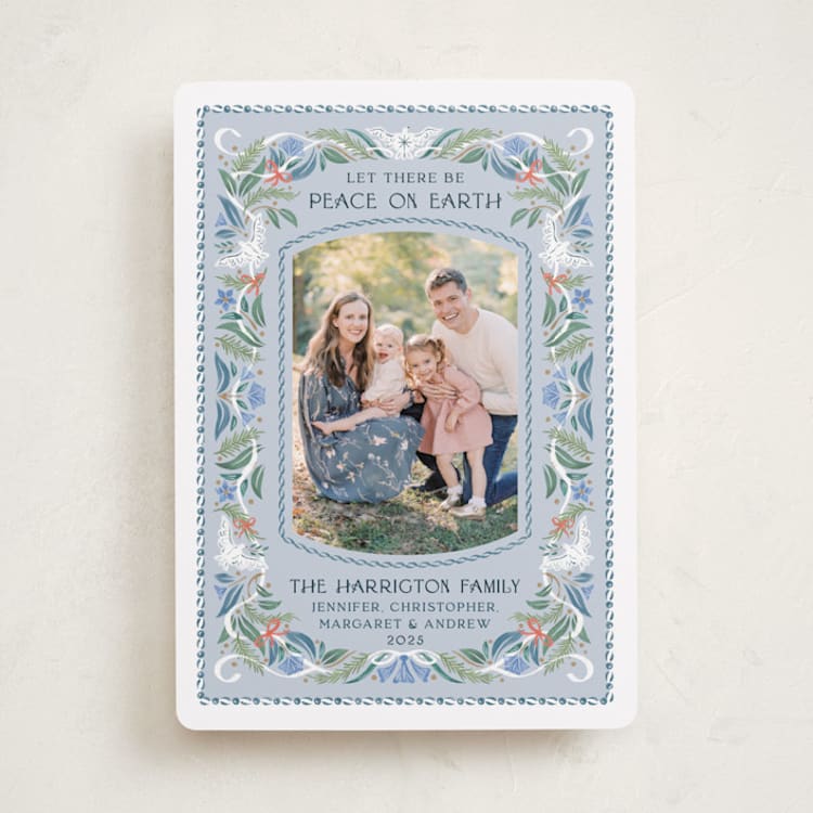 "Charming Dove Border" - Holiday Cards in Frost by Paper Sun Studio - Front