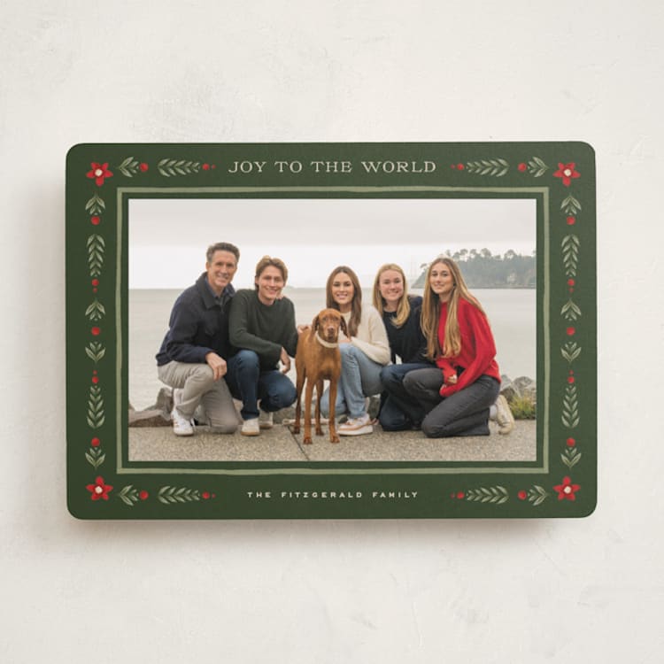 "Folk Border" - Holiday Cards in Wreath by Wildfield Paper Co - Front