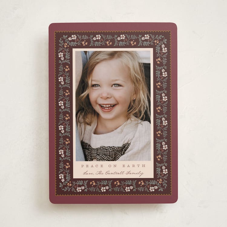 "Folk Frame" - Holiday Cards in Spice by Leah Bisch - Front