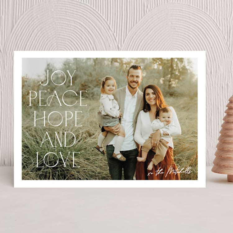 "Elegant Stack" - Holiday Cards in Snow by Melanie Severin - Front