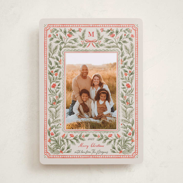 "Botanical Tidings" - Holiday Cards in Garden by Elly - Front