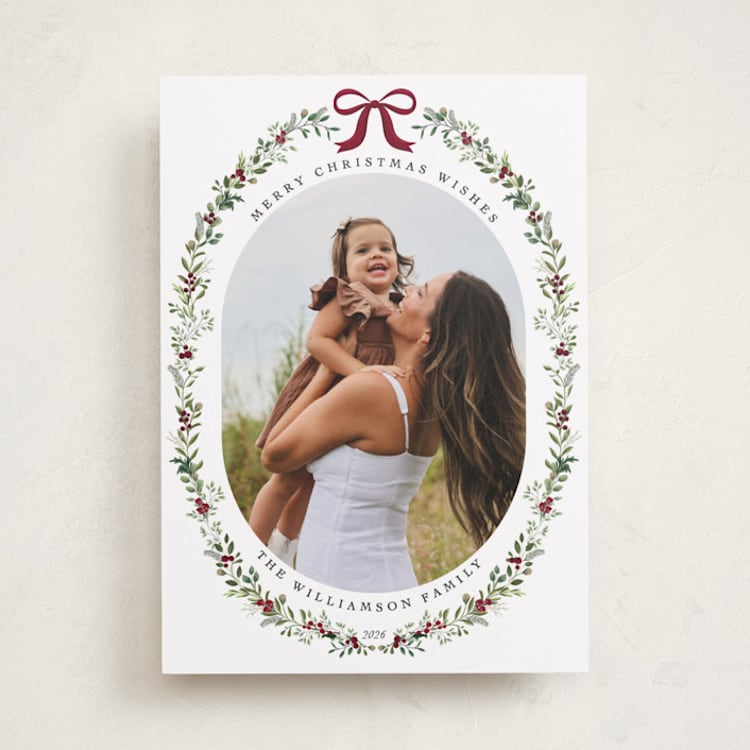 "Delicate Botanicals" - Holiday Cards in Mulled Wine by Susan Moyal - Front
