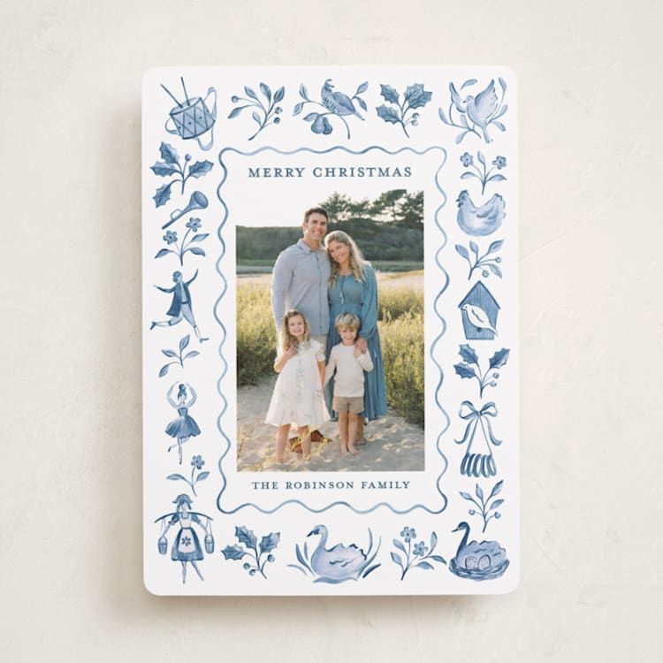 "Days of Christmas" - Holiday Cards in Snowflake by Sarah Knight - Front