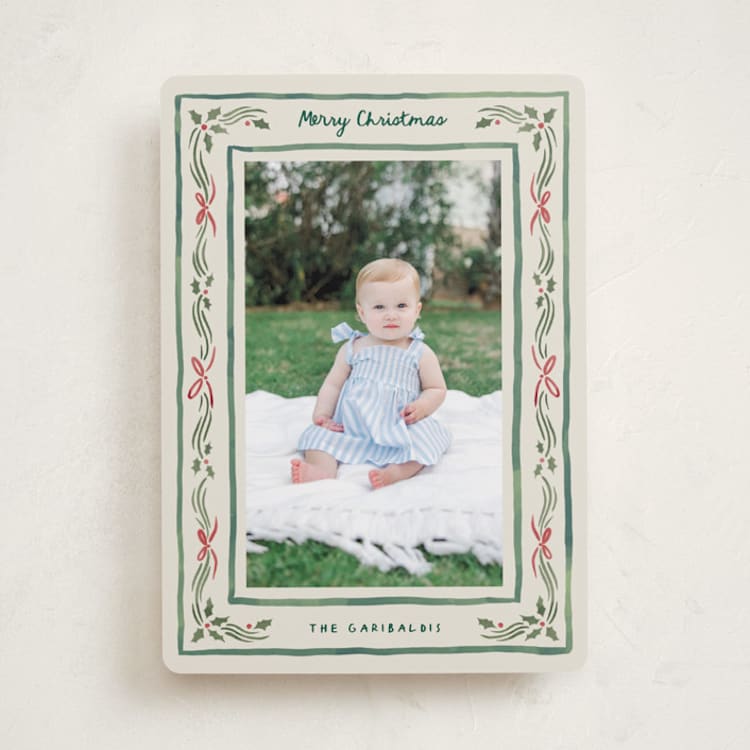 "Holiday Gingham" - Holiday Cards in Fir by Chris Griffith - Front