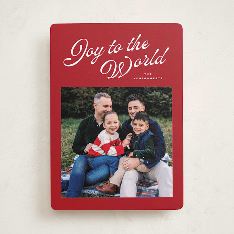 "Holly Berrie" - Holiday Cards in Poinsettia by Wildfield Paper Co - Front