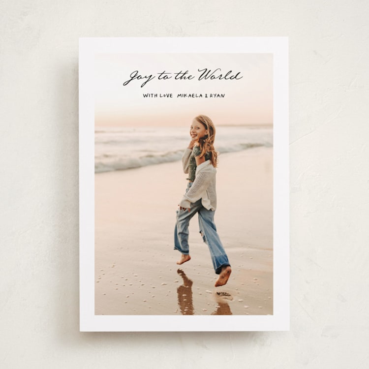 "joyeux" - Holiday Cards in Onyx by Benita Crandall - Front