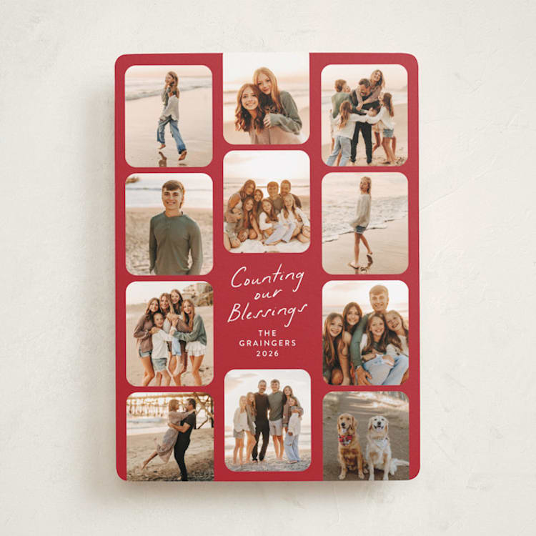 "So Many Blessings" - Holiday Cards in Cinnamon by Lindsay Megahed - Front