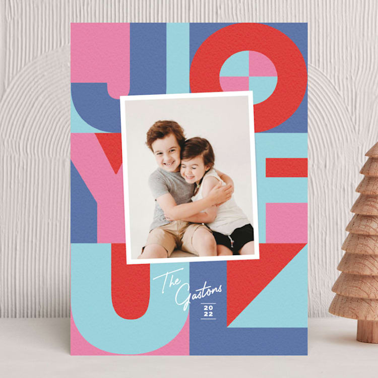 "Joyful Blocks" - Holiday Cards in Candy by Stacey Day - Front