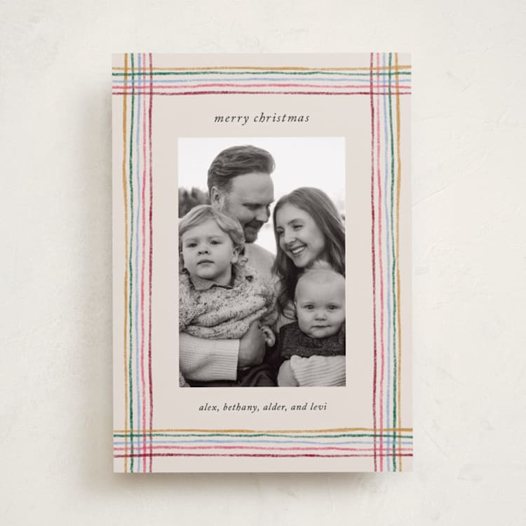 "Merry Little Lines" - Holiday Cards in Gumdrop by Kercia Jane - Front