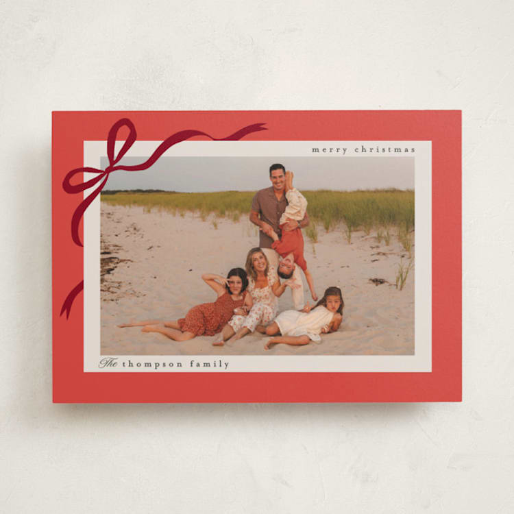 "ribbon tied" - Holiday Cards in Crimson by Karidy Walker - Front