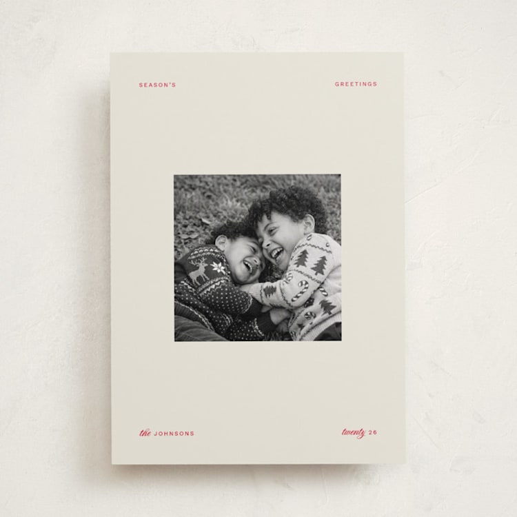 "Holiday Photo" - Holiday Cards in Peppermint by Jen Ramsey - Front