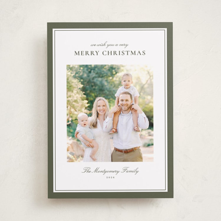 "Celadon" - Holiday Cards in Pine by Wildfield Paper Co - Front