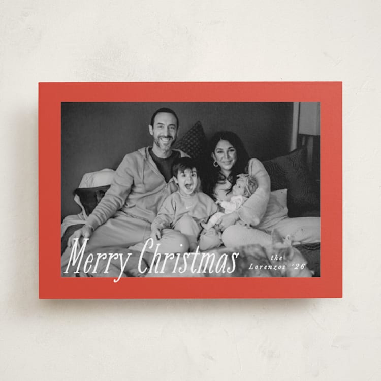 "Louis" - Holiday Cards in Cherry by Pati Cascino - Front