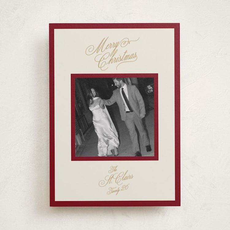 "Holiday Elegance" - Holiday Cards in Holly Berry by Jen Ramsey - Front