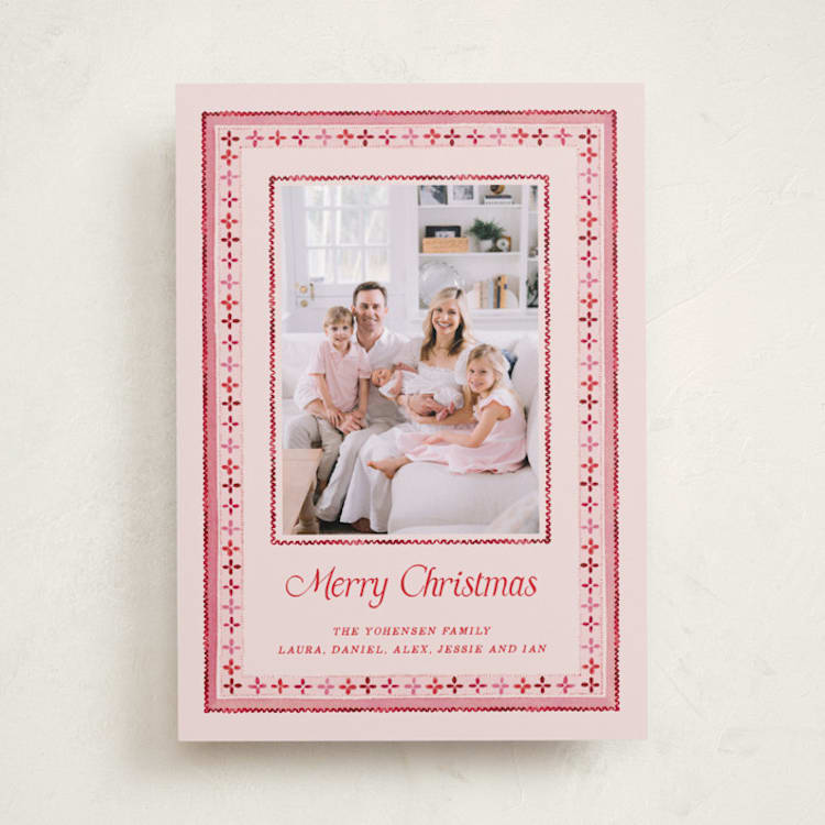 "Billa" - Holiday Cards in Peppermint by Pati Cascino - Front