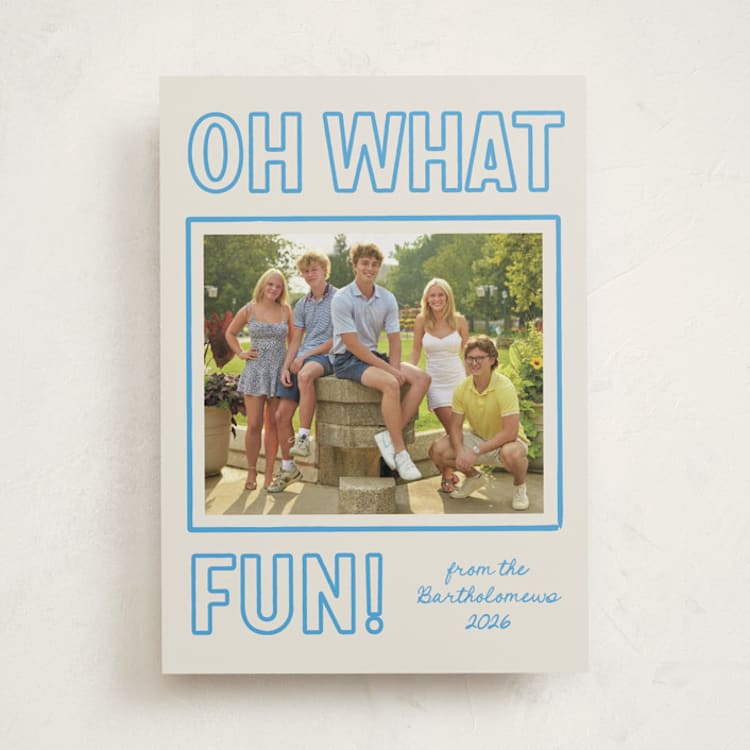 "Fun Outline" - Holiday Cards in Polar by Kacey Kendrick Wagner - Front