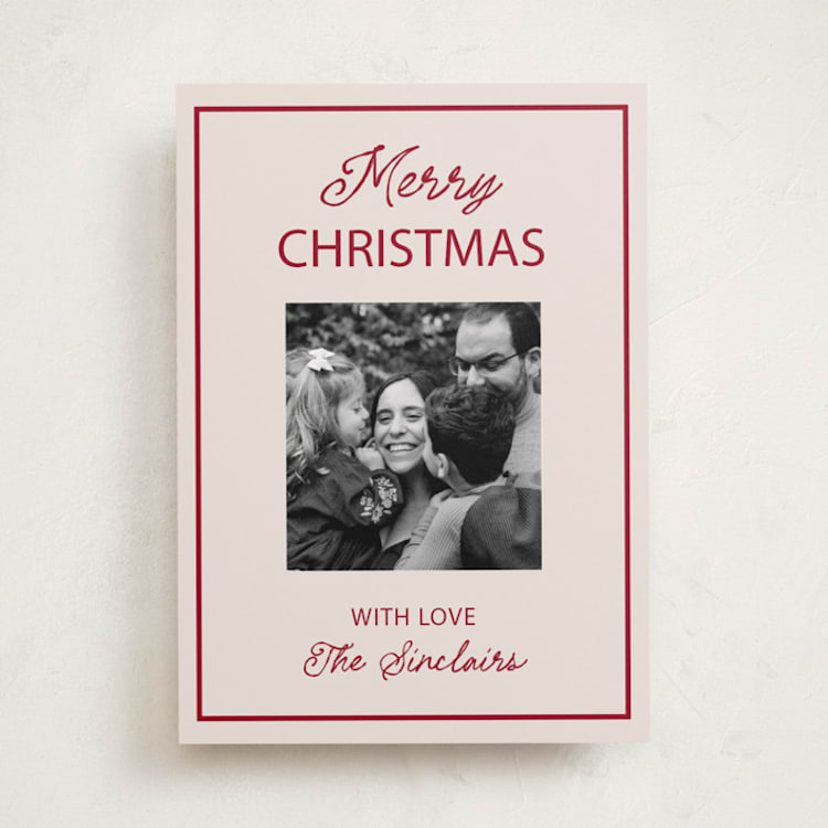 "merry!" - Holiday Cards in Berry by Vivian Yiwing - Front