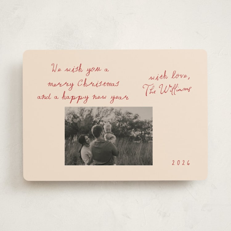 "Vintage Card Photo" - Holiday Cards in Burgundy by Rina Ozum - Front