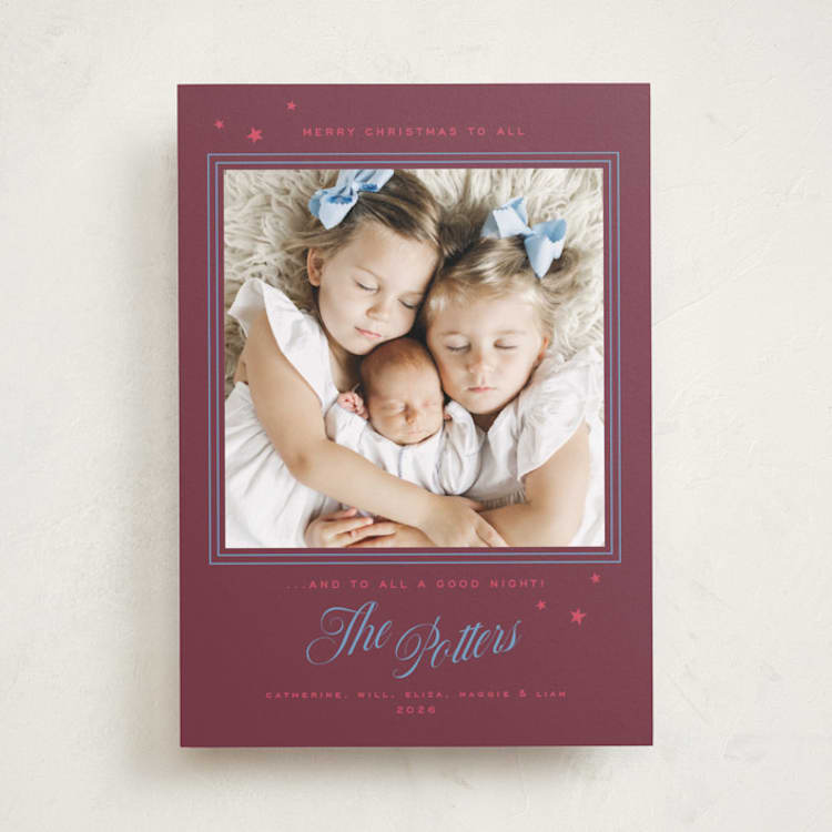 "Holiday Wonder" - Holiday Cards in Fig by Alston Foster - Front