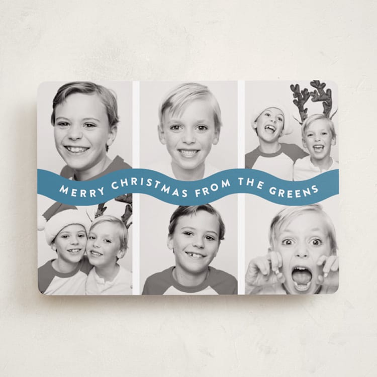"Bouncy" - Holiday Cards in Evening Star by Up Up Creative - Front