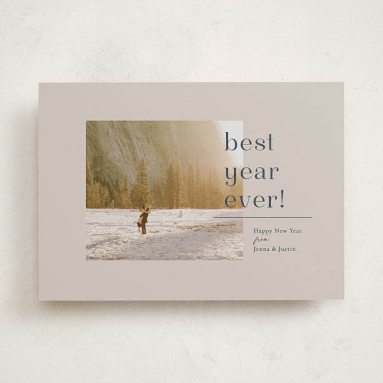 "Lined" - Holiday Cards in Denim by Meggy Masters - Front