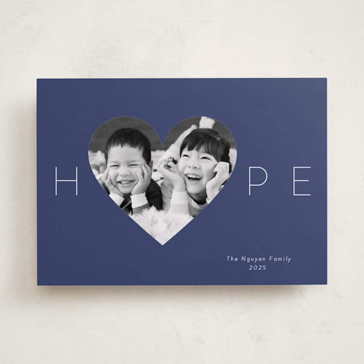 "Hope Heart" - Holiday Cards in Night by Kim Dietrich Elam - Front