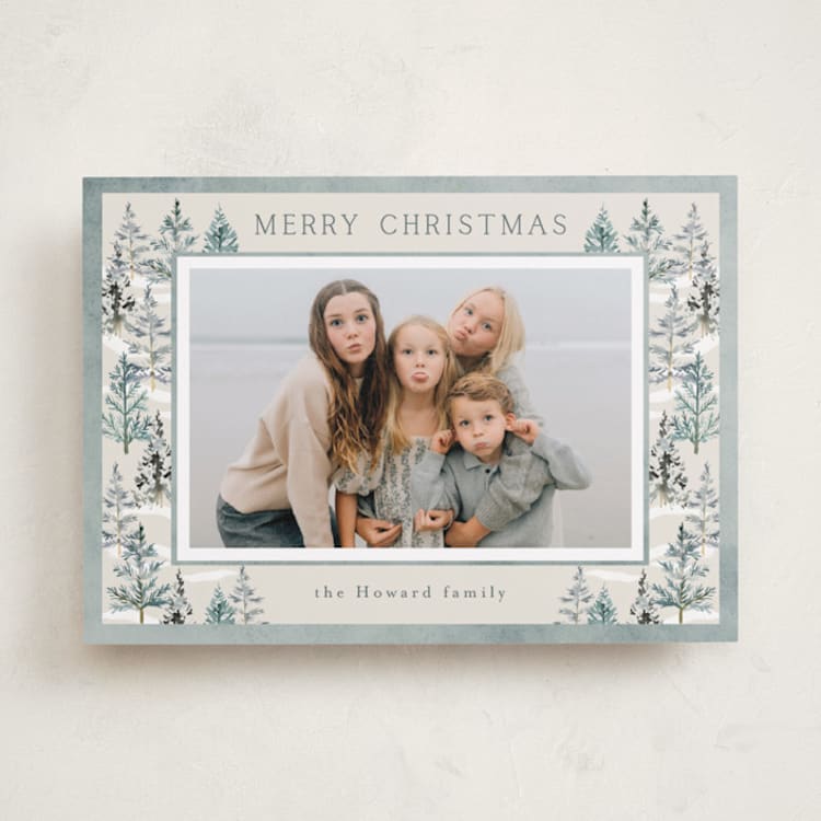 "Frozen Forest" - Holiday Cards in Mist by Petra Kern - Front