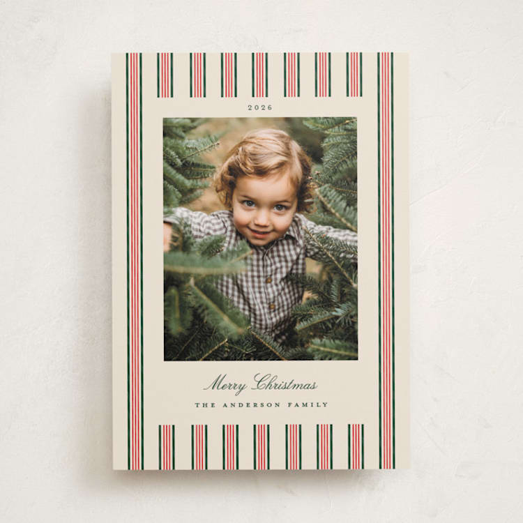 "Classic Sentiment" - Holiday Cards in Holly by Ashley Iwafuchi - Front