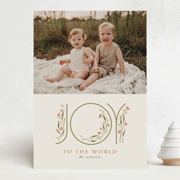 "Sweet Splendor" - Holiday Cards in Linen by Karen Glenn - Front
