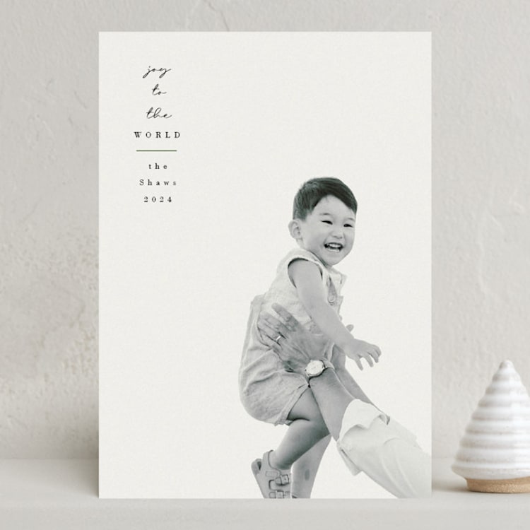 "joy max" - Holiday Cards in Fir by Kanika Mathur - Front